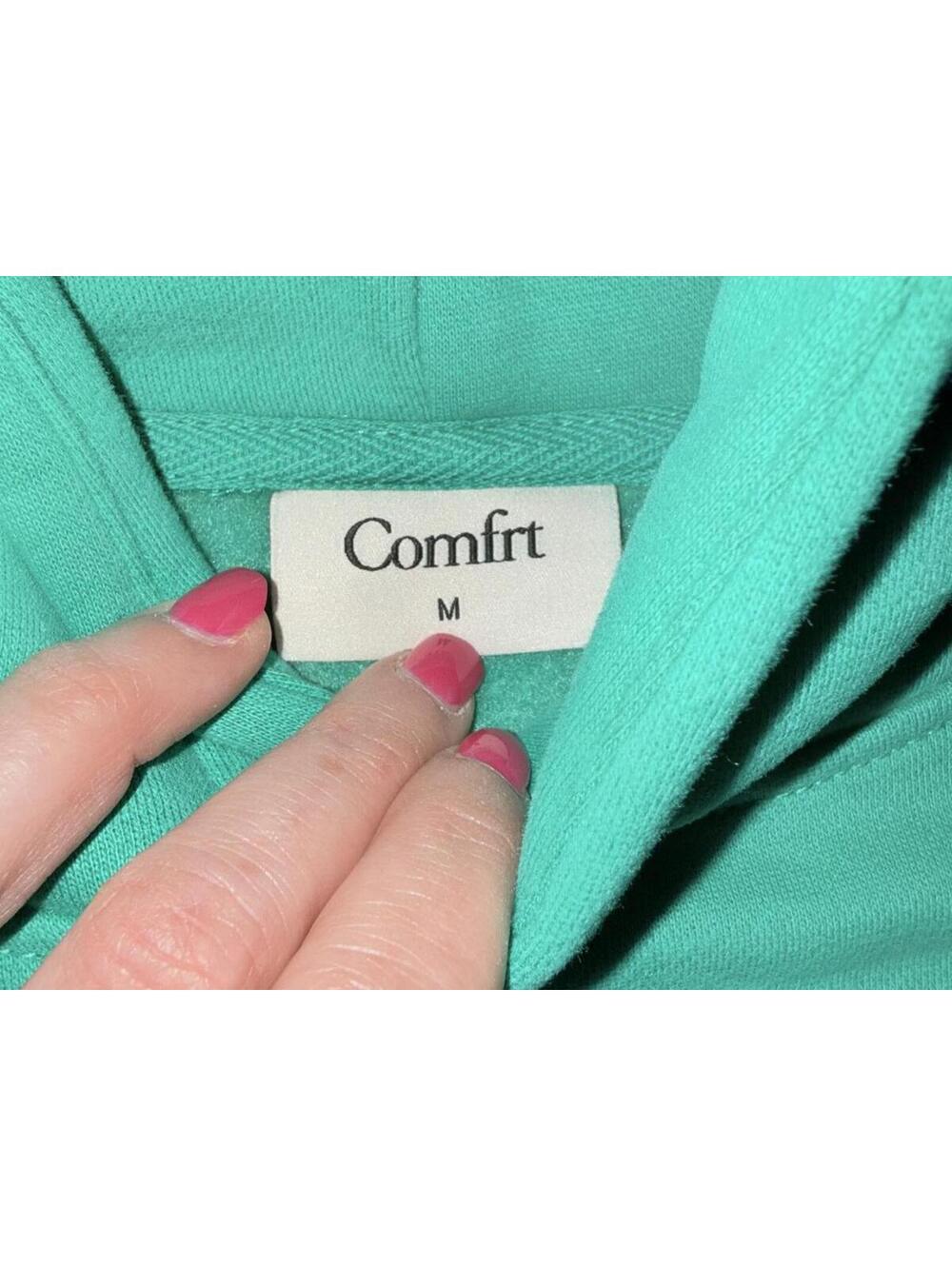 Comfrt Signature Hoodie Aqua Unisex size M New In Bag Oversized MSRP $120 - Picture 8 of 11